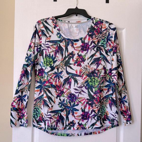 REEL LEGENDS QUICK DRY, SUN PROTECTION, LONG SLEEVE TOP. FREELINE TROPICAL PRINT - Picture 11 of 11